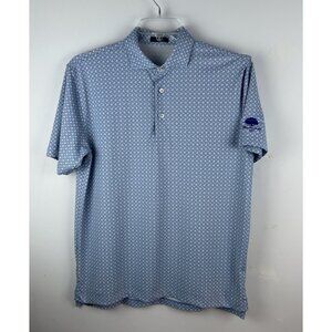 Turtleson Shirt Mens Medium Blue Purple Slater Performance Polo Golf Outdoor